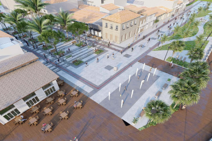 Projeto abrange o entorno da Praça dos Namorados, o casario e a margem da baía