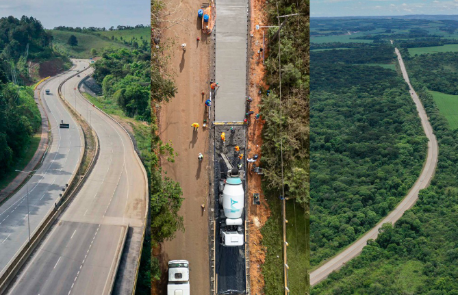 A adoção desse material inovador, que vem sendo utilizado para renovar a logística rodoviária paranaense, traz uma série de benefícios, a começar pela alta durabilidade. Esse novo pavimento rígido tem vida útil de pelo menos o dobro do flexível, de asfalto: 20 anos contra 10 anos.