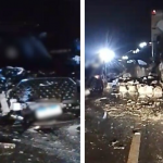 Equipes da Polícia Rodoviária Federal, Corpo de Bombeiros e da concessionária da rodovia atuam no local. O trânsito está sendo desviado para a via marginal, que apresenta lentidão.