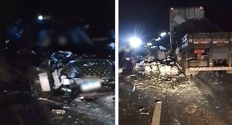 Equipes da Polícia Rodoviária Federal, Corpo de Bombeiros e da concessionária da rodovia atuam no local. O trânsito está sendo desviado para a via marginal, que apresenta lentidão.