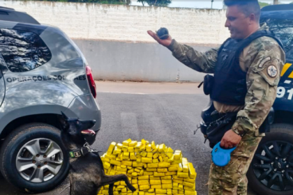 O apoio foi prestado através do Setor de Operações Especiais (SOE), com a cadela conduzida pelo policial penal Rodrigo Nieri da Costa.