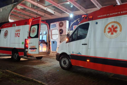 De acordo com a Polícia Militar, a equipe foi acionada pelo COPOM para dar apoio a uma ambulância do SAMU que já atendia a ocorrência.