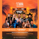 O evento, promovido em parceria com a Prefeitura, acontece na Praça de Eventos a partir das 19h, com entrada gratuita e uma programação repleta de talentos locais e regionais.