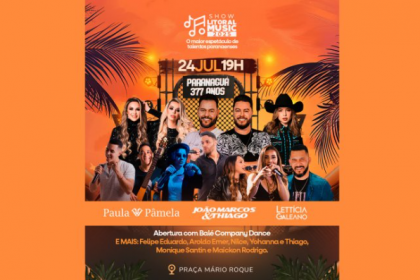 O evento, promovido em parceria com a Prefeitura, acontece na Praça de Eventos a partir das 19h, com entrada gratuita e uma programação repleta de talentos locais e regionais.