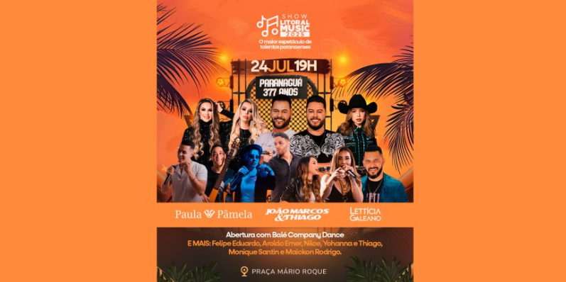O evento, promovido em parceria com a Prefeitura, acontece na Praça de Eventos a partir das 19h, com entrada gratuita e uma programação repleta de talentos locais e regionais.
