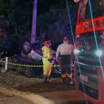 A colisão ocorreu na altura do km 3 da PR-407, nas proximidades do Jardim Paraná, em Paranaguá.