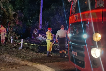 A colisão ocorreu na altura do km 3 da PR-407, nas proximidades do Jardim Paraná, em Paranaguá.