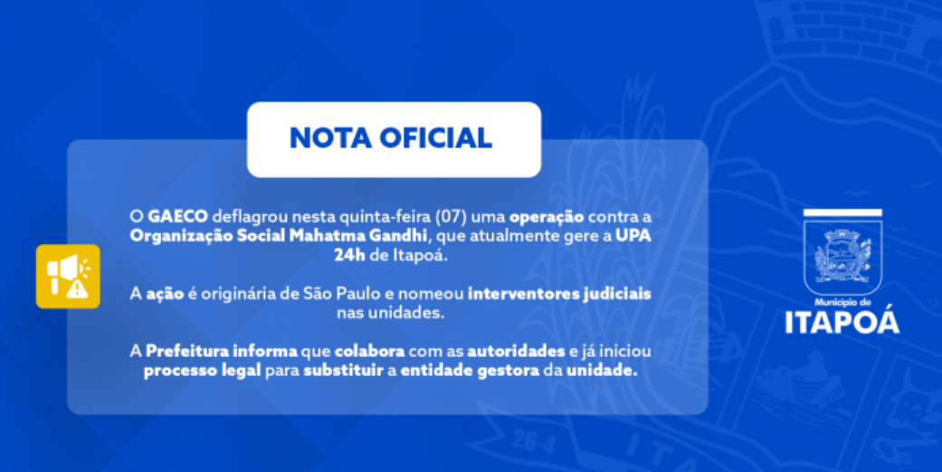 A ação faz parte de uma operação originária do Estado de São Paulo, abrangendo todas as localidades onde a referida entidade atua.