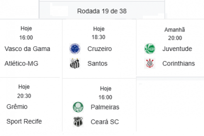 Rodada encerra o 1º turno do brasileirão.