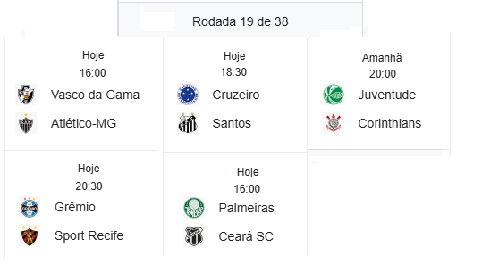 Rodada encerra o 1º turno do brasileirão.