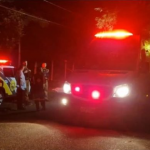 A equipe foi acionada para verificar a presença de um indivíduo caído na Rua Montevidéu.