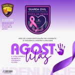 A ação integra a campanha “Agosto Lilás”, voltada à conscientização sobre a violência doméstica e familiar contra a mulher.