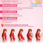 Todas as sextas-feiras, o projeto oferece encontros com temas fundamentais para cada fase da gestação e do pós-parto, promovendo a saúde e o bem-estar de mães e bebês.