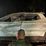 A caminhonete Fiat Toro é o veículo em que estavam os quatro homens, mas nenhum corpo foi localizado até o momento.