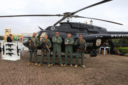 Serão três aeronaves para o projeto Falcão da Polícia Militar uma para a Polícia Civil e uma para o Corpo de Bombeiros.