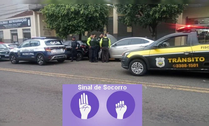 A mulher que viu o gesto não conhecia a vítima, mas entendeu que poderia estar pedindo ajuda e chamou os agentes trânsito.